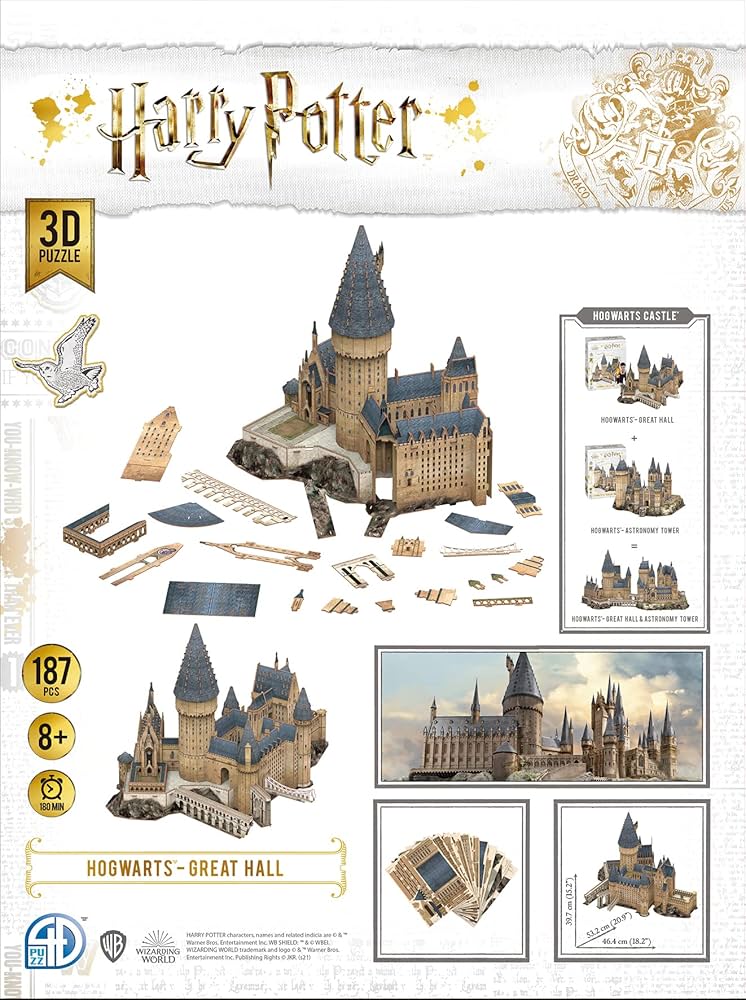 Amazon.com: 4D Cityscape Harry Potter Great Hall Paper 3D